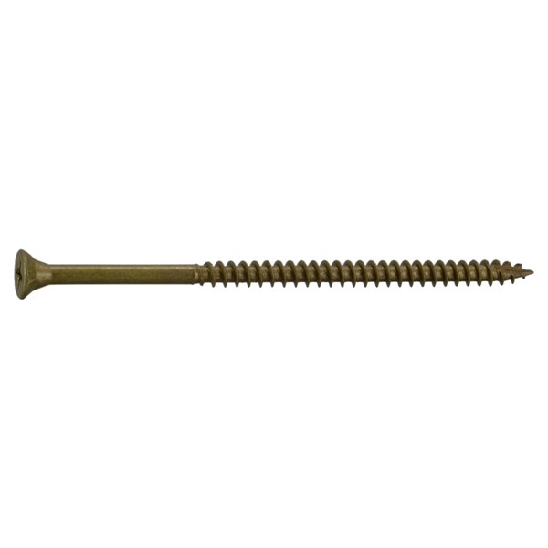 Buildright Deck Screw, #10 x 4 in, Steel, Flat Head, Phillips Drive, 50 PK 53855 - main